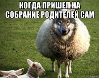 когда пришел на собрание родителей сам 