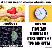 Почему Никита не отвечает уже три минуты