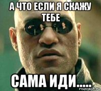 а что если я скажу тебе сама иди.....