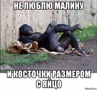 не люблю малину и косточки размером с яйцо