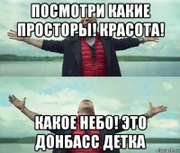 посмотри какие просторы! красота! какое небо! это донбасс детка