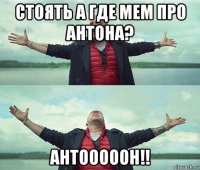 стоять а где мем про антона? антооооон!!