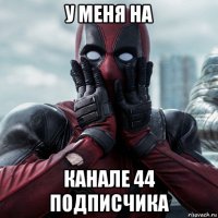 у меня на канале 44 подписчика