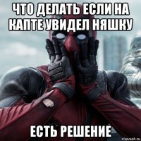 что делать если на капте увидел няшку есть решение