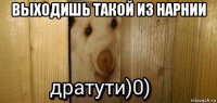 выходишь такой из нарнии 