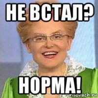 не встал? норма!