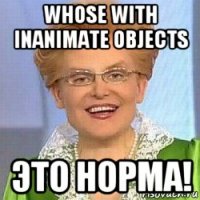 whose with inanimate objects это норма!