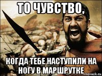 то чувство, когда тебе наступили на ногу в маршрутке