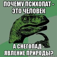 почему психопат - это человек а снегопад - явление природы?