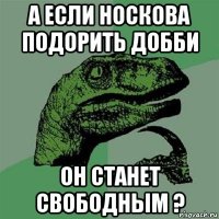 а если носкова подорить добби он станет свободным ?