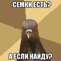 -семки есть? а если найду?