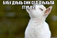 бубу дуьхь син сед дуьхьла ггур ву) 