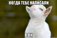 когда тебе написали в вк