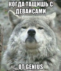 когда тащишь с девайсами от genius