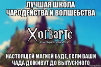 лучшая школа чародейства и волшебства настоящей магией буде, если ваши чада доживут до выпускного