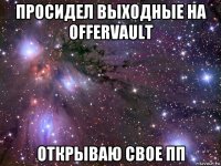 просидел выходные на offervault открываю свое пп