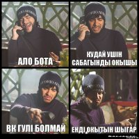 ало Бота кудай ушін сабагынды окышы вк гулі болмай енді окытын шыгар