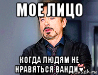 мое лицо когда людям не нравяться ванди♥