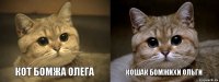 Кот бомжа Олега Кошак бомжихи Ольги