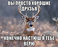 вы просто хорошие друзья конечно настюш я тебе верю