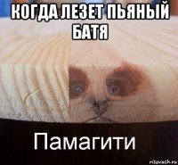 когда лезет пьяный батя 