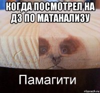 когда посмотрел на дз по матанализу 