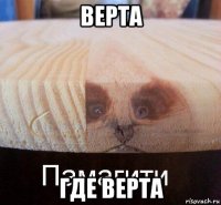 верта где верта