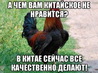 а чем вам китайское не нравится? в китае сейчас все качественно делают!