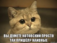  вы думете котовский просто так пришёл? наивные