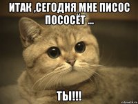 итак ,сегодня мне писос пососёт ... ты!!!