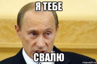 я тебе свалю