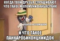 когда твои друзья спрашивают что такое моломунифанбасранк и что такое панкаробиконцкийдок