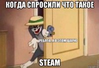 когда спросили что такое steam