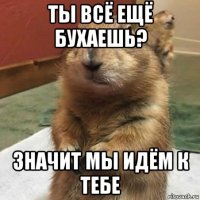 ты всё ещё бухаешь? значит мы идём к тебе