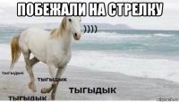 побежали на стрелку 