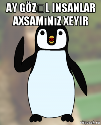 ay gözəl insanlar axsamınız xeyir 