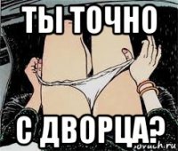 ты точно с дворца?