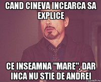 cand cineva incearca sa explice ce inseamna "mare", dar inca nu stie de andrei