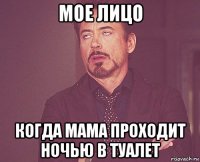 мое лицо когда мама проходит ночью в туалет