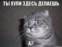 ты хули здесь делаешь а?