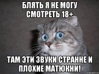 блять я не могу смотреть 18+ там эти звуки странне и плохие матюкни!