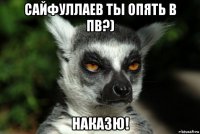 сайфуллаев ты опять в пв?) наказю!