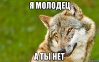 я молодец а ты нет