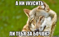 а ни укусить ли тебя за бочок?