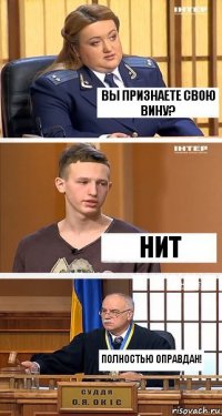 Вы признаете свою вину? Нит Полностью оправдан!