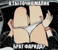 а ты точно малик брат фарида?