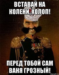 вставай на колени, холоп! перед тобой сам ваня грозный!