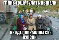 глянь гошу гулять вывели вроде поправляется пупсик