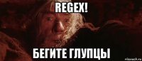 regex! бегите глупцы