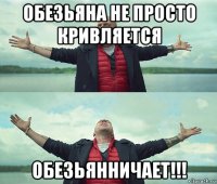 обезьяна не просто кривляется обезьянничает!!!